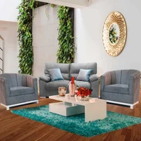 Sala Moderna Congo 180X80X90Cm Gris Ecocuero