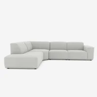 Sala Moderna Hera 260X80X90Cm Gris Microfibra