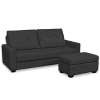 Sala Moderna Scenic 180X78X90Cm Negro Microfibra