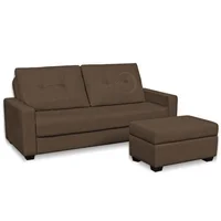 Sala Moderna Scenic 180X78X90Cm Café Ecocuero