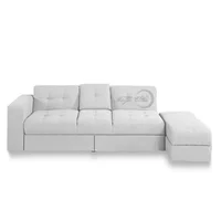 Sala Moderna Hanuka 210X78X90Cm Blanco Ecocuero