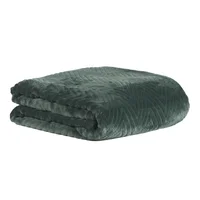 Cobija Flannel Embozada Chevron 180x200 Cm 250gr Verde Pino