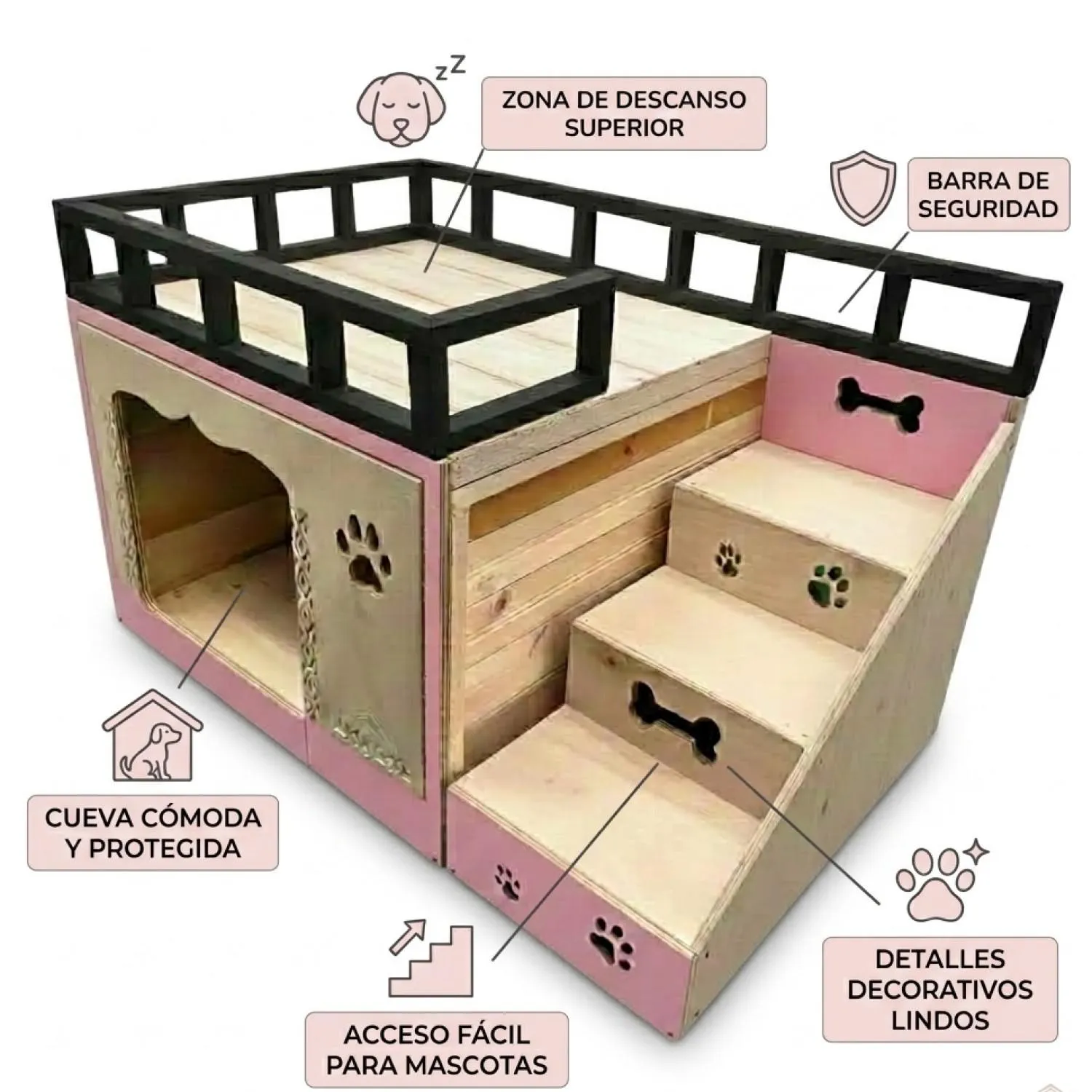 Casa En Madera Pino Fresh Terraza Perro Rosada 5