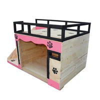 Casa En Madera Pino Mediana Terraza Perro Rosada