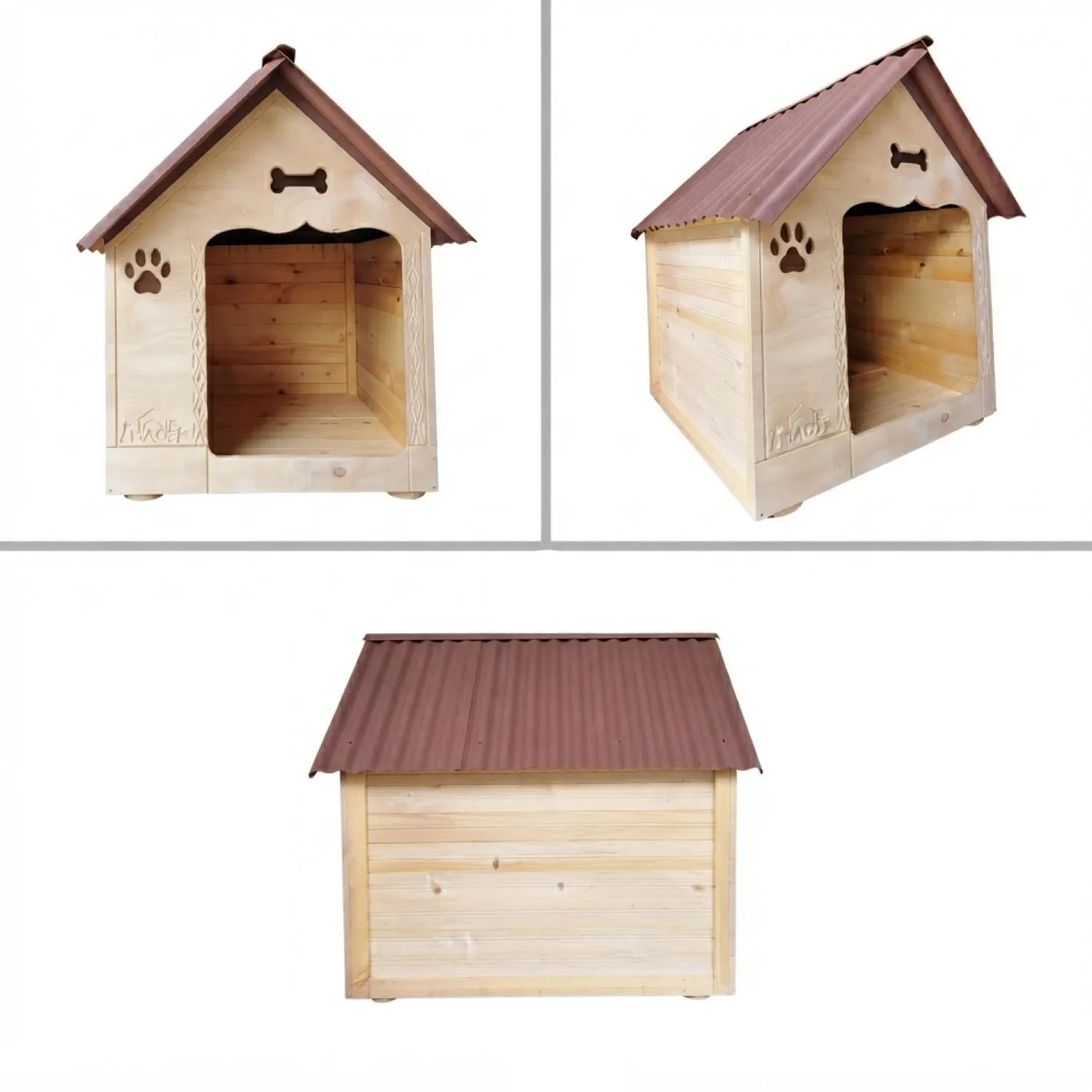 Casa En Madera Pino Grande Perro 3