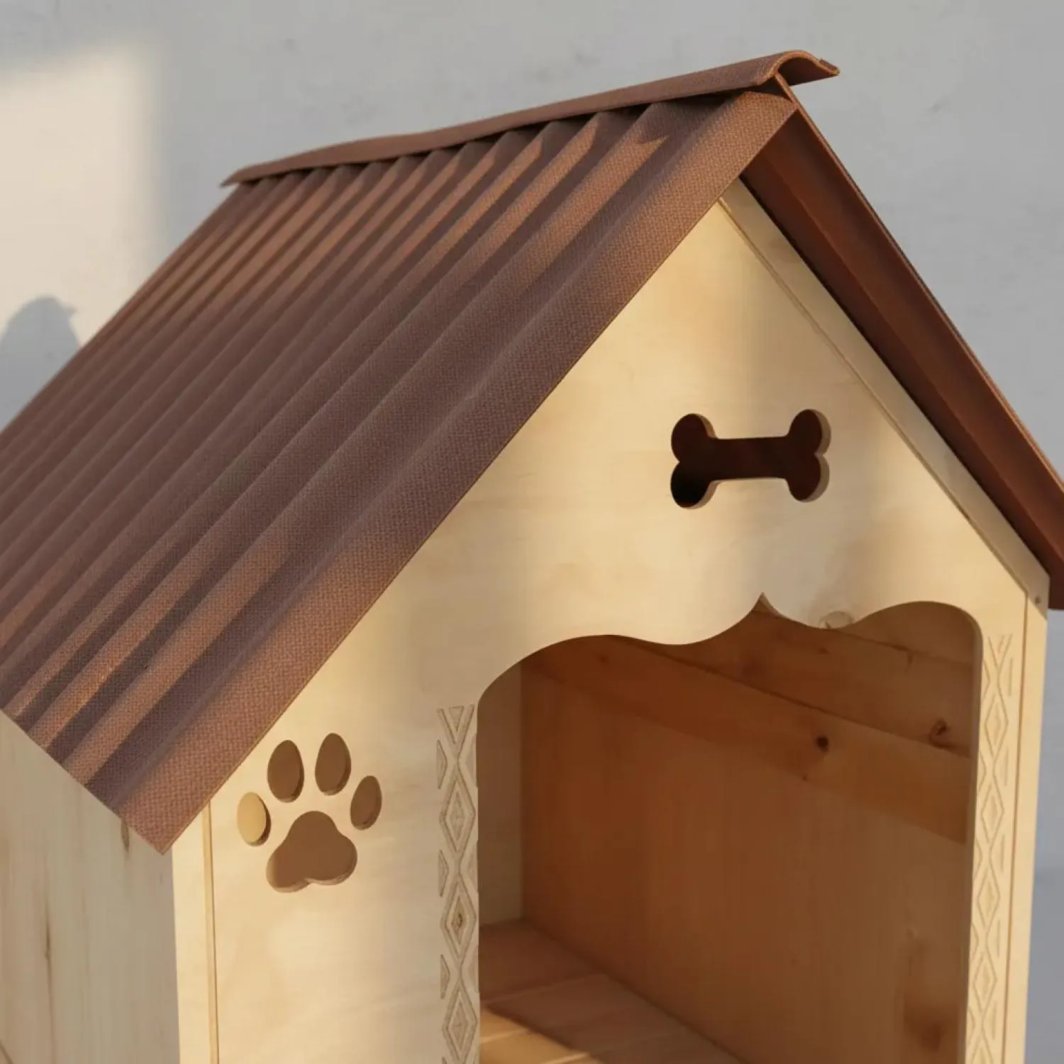 Casa En Madera Pino Grande Perro 4