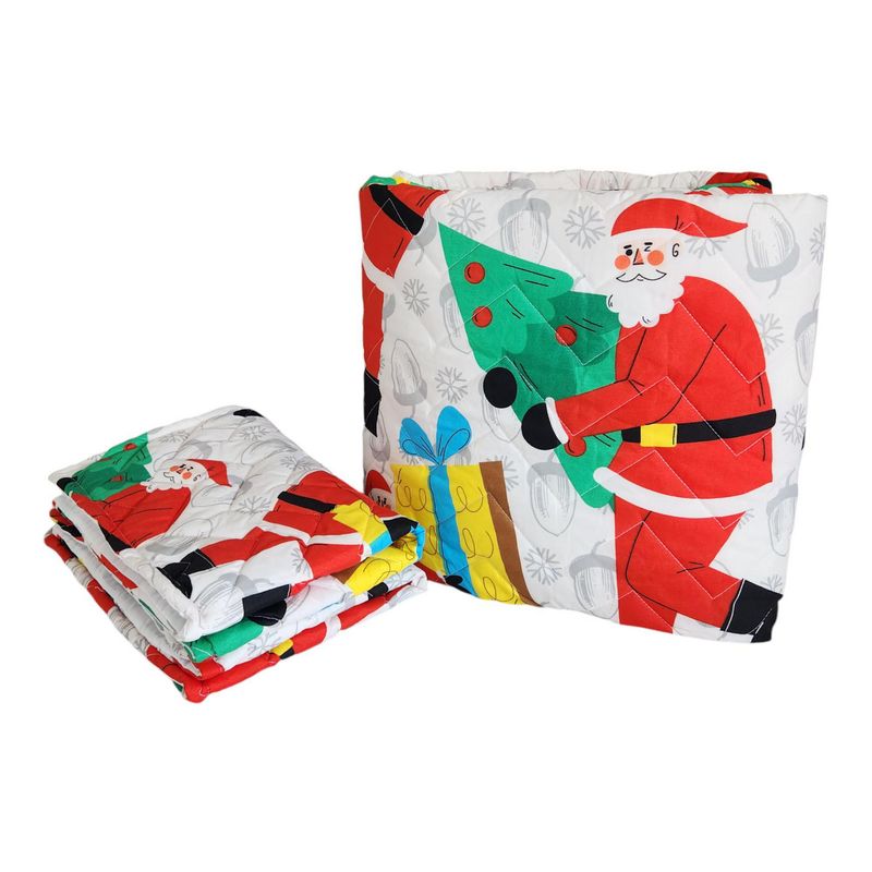 Edredón Cubrelecho Navidad Unifaz Cama Doble 8116 HOGARETO