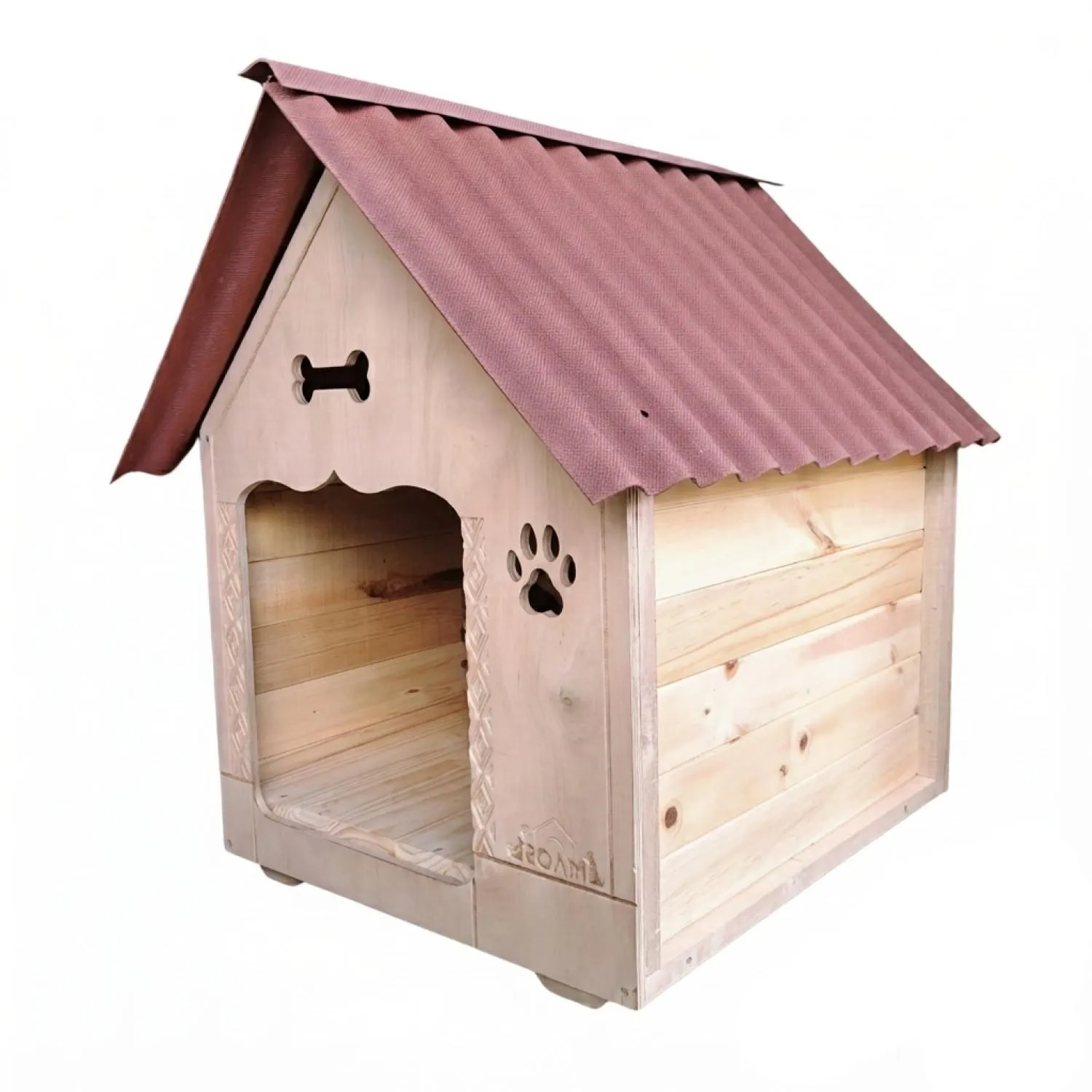 Casa En Madera Pino Mediana Perro