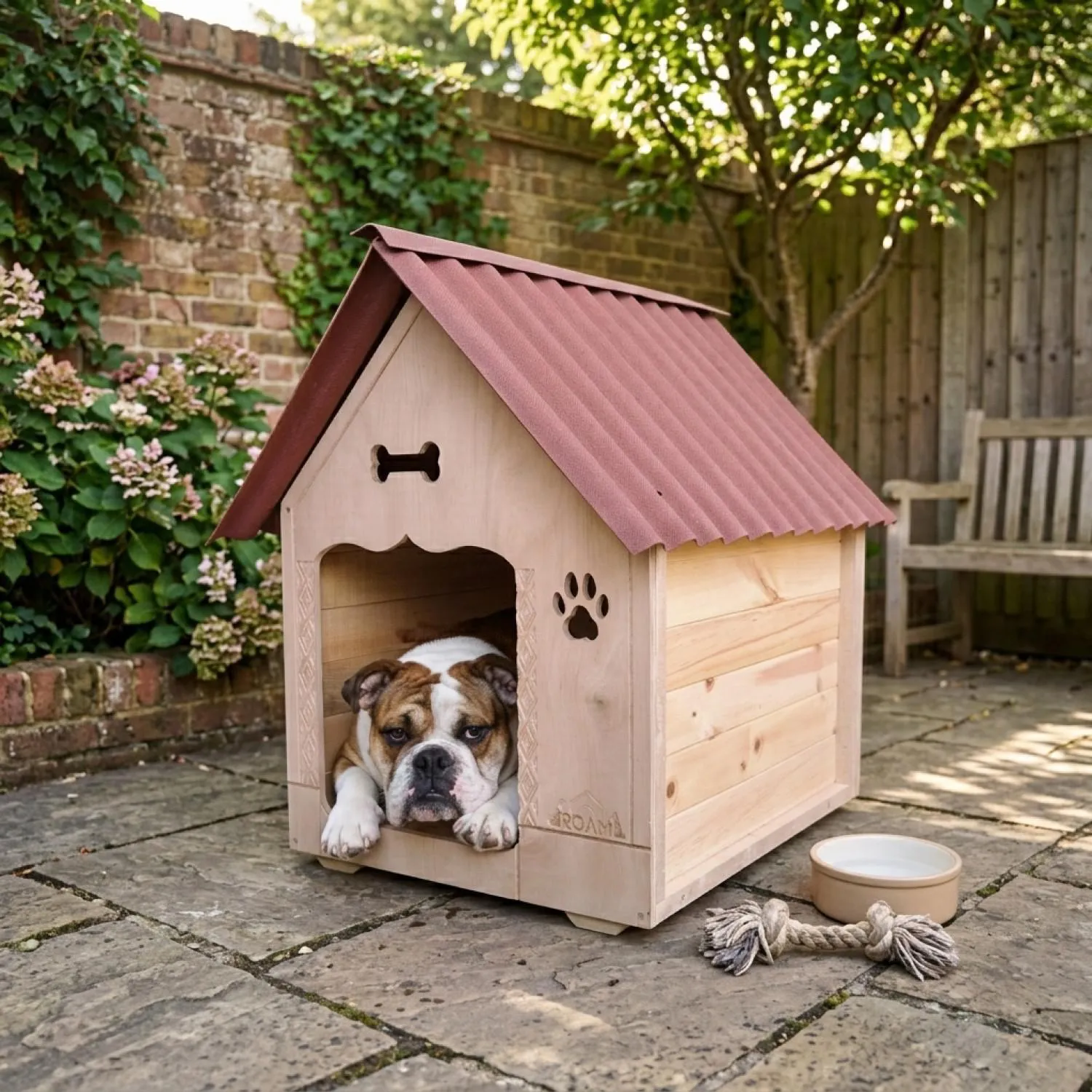 Casa En Madera Pino Mediana Perro