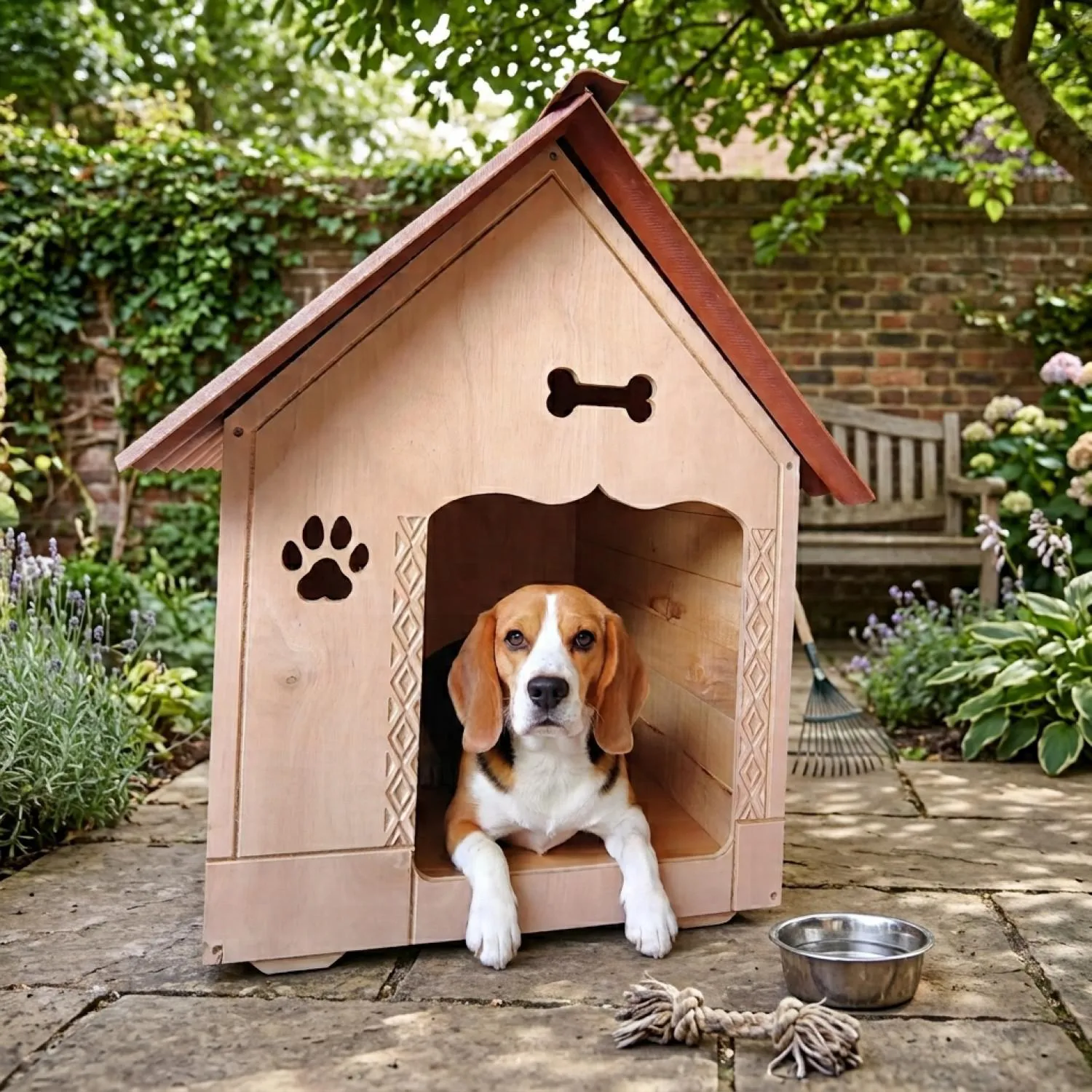 Casa En Madera Pino Mediana Perro