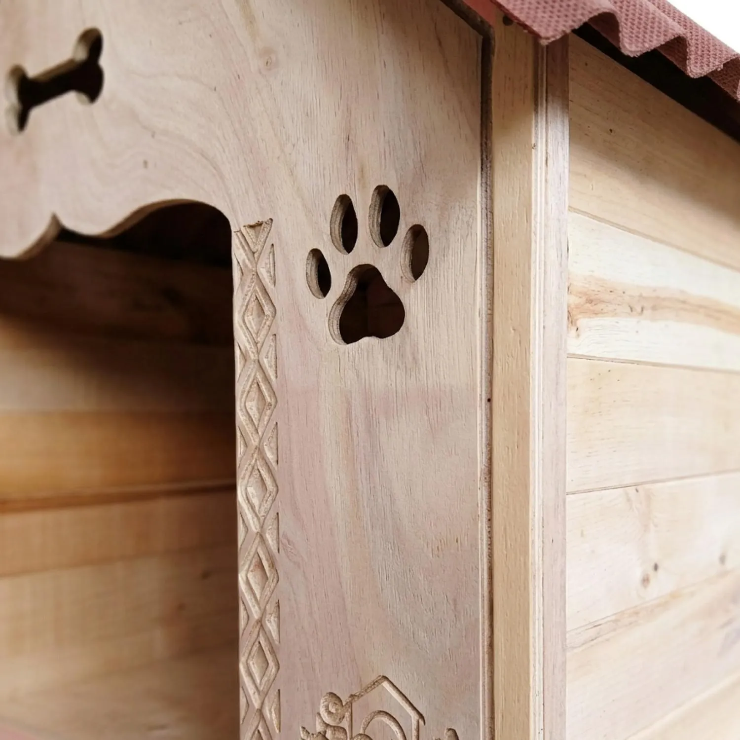 Casa En Madera Pino Mediana Perro 4