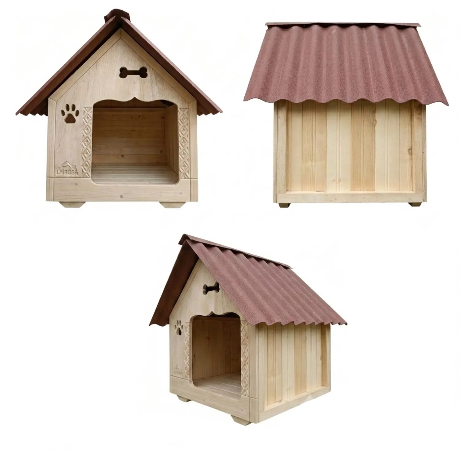 Casa En Madera Pino Pequeña Perro 3