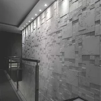 Pared Concreto Mosaico Coralino (38x38 38x19 19x19 19x9.5 9.5x9.5 Cm)blanco Cajax0.45m2