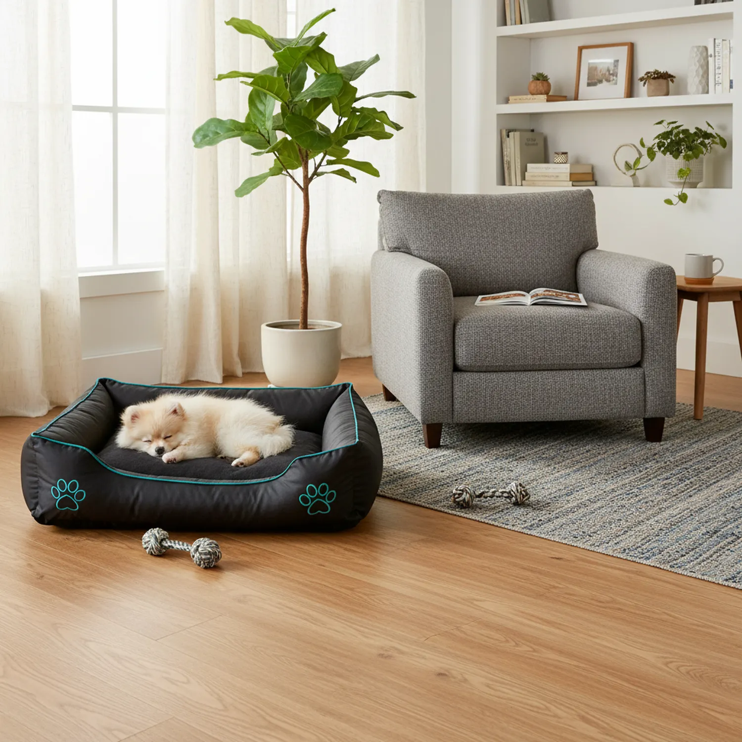 Cama Soft Polar Gigante Negro Verde 6