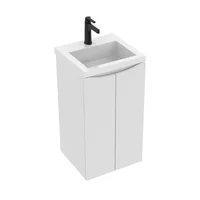 Mueble De Baño Rh Davinci A Piso Blanco Con Lavamanos Oslo 48X43 Cm