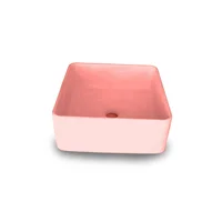 Lavamanos Tobago En Concreto Uhpc Color Pink Dawn