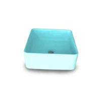 Lavamanos Tobago En Concreto Uhpc Color Turquoise Harmony
