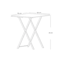 Mesa Plegable Metal Roma 48x61x35 cm