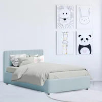 Cama Baul Infantil Doble 140x190x120  + Colchon Pillow Azul Cielo