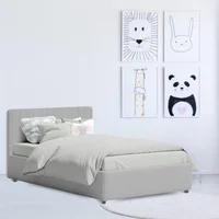 Cama Baul Infantil Sencilla + Colchon Pillow Gris 100x190x120