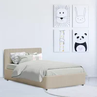 Cama Baul Infantil Doble 140x190x120 + Colchon Pillow Taupe