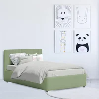 Cama Baul Infantil Doble 140x190x120 + Colchon Pillow Verde