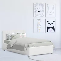 Cama Baul Infantil Doble 140x190x120 + Colchon Pillow Blanco
