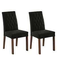 Set x2 Sillas de Comedor 4256 Marrón/oxford