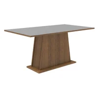 Mesa de Comedor Rectangular 5364 Marrón/gris