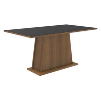 Mesa de Comedor Rectangular 5364 Marrón/negro