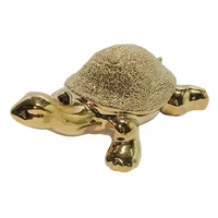 Escultura Tortuga Cerámica 16.5x7 Cm Oro Gold Marres