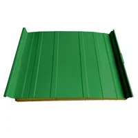 Cubierta Sándwich 33.3 cm Ancho Aluzinc de 0.50 mm Pintura Poliéster Verde Primavera Aislam Fibra de Vidrio de 30mm
