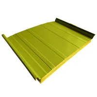 Cubierta Sándwich 33.3 cm Ancho Aluzinc de 0.50 mm Pintura Poliéster Pistacho Aislam Fibra de Vidrio de 30mm