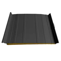 Cubierta Sándwich 33.3 cm Ancho Aluzinc de 0.50 mm Pintura Poliéster Pizarra Aislam Fibra de Vidrio de 30mm