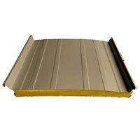 Cubierta Sándwich 33.3 cm Ancho Aluzinc de 0.50 mm Pintura Poliéster Arena Aislam Fibra de Vidrio de 30mm