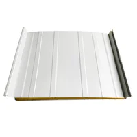 Cubierta Sándwich 33.3 cm Ancho Aluzinc de 0.50 mm Pintura Poliéster Blanco Invierno Aislam Fibra de Vidrio de 30mm