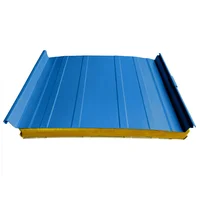 Cubierta Sándwich 33.3 cm Ancho Aluzinc de 0.50 mm Pintura Poliéster Azul Colonial Aislam Fibra de Vidrio de 30mm