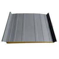 Cubierta Sándwich 33.3 cm Ancho Aluzinc de 0.50 mm Pintura Poliéster Aluminio Oscuro Aislam Fibra de Vidrio de 30mm