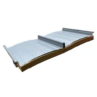 Cubierta Sándwich 33.3 cm Ancho Aluzinc de 0.50 mm Pintura Poliéster Aluminio Medio Aislam Poliuretano de 30mm