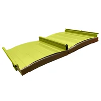 Cubierta Sándwich 33.3 cm Ancho Aluzinc de 0.50 mm Pintura Poliéster Pistacho Aislam Poliuretano de 30mm