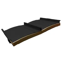 Cubierta Sándwich 33.3 cm Ancho Aluzinc de 0.50 mm Pintura Poliéster Pizarra Aislam Poliuretano de 30mm
