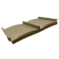 Cubierta Sándwich 33.3 cm Ancho Aluzinc de 0.50 mm Pintura Poliéster Arena Aislam Poliuretano de 30mm