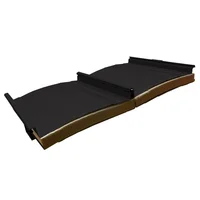 Cubierta Sándwich 33.3 cm Ancho Aluzinc de 0.50 mm Pintura Poliéster Negro Aislam Poliuretano de 30mm