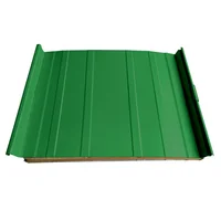 Cubierta Sándwich 52.5 cm Ancho Aluzinc de 0.50 mm Pintura Poliéster Verde Primavera Aislam Poliuretano 30mm