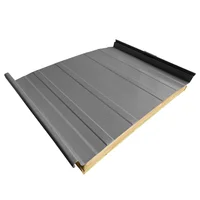 Cubierta Sándwich 52.5 cm Ancho Aluzinc de 0.50 mm Pintura Poliéster Aluminio Medio Aislam Poliuretano 30mm