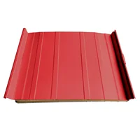 Cubierta Sándwich 52.5 cm Ancho Aluzinc de 0.50 mm Pintura Poliéster Fuego Aislam Poliuretano 30mm