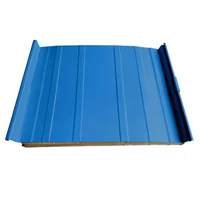 Cubierta Sándwich 52.5 cm Ancho Aluzinc de 0.50 mm Pintura Poliéster Azul Colonial Aislam Poliuretano 30mm