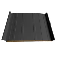Cubierta Sándwich 52.5 cm Ancho Aluzinc de 0.50 mm Pintura Poliéster Pizarra Aislam Poliuretano 30mm