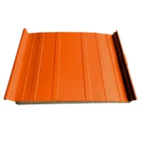 Cubierta Sándwich 52.5 cm Ancho Aluzinc de 0.50 mm Pintura Poliéster Naranja Aislam Poliuretano 30mm