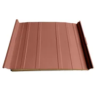 Cubierta Sándwich 52.5 cm Ancho Aluzinc de 0.50 mm Pintura Poliéster Óxido Corten Aislam Poliuretano 30mm